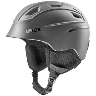 Kask narciarski unisex uvex fierce z wyjmowaną antyalergiczną wyściółką szary (56/6/225/20) Uvex