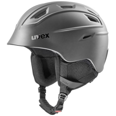 Kask narciarski unisex uvex fierce z wyjmowaną antyalergiczną wyściółką szary (56/6/225/20) Uvex