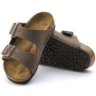 Klapki Birkenstock Arizona Kids Birko-Flor Nubuk Mocha narrow wąskie dziecięce młodzieżowe (0552893) Birkenstock