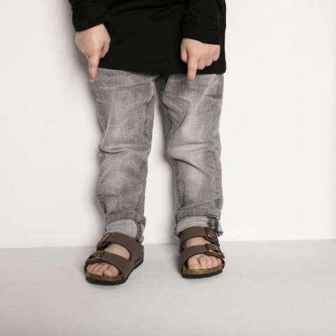 Klapki Birkenstock Arizona Kids Birko-Flor Nubuk Mocha narrow wąskie dziecięce młodzieżowe (0552893) Birkenstock