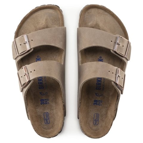 Klapki Birkenstock Arizona Soft Footbed Oiled Leather Tabacco Brown narrow wąskie damskie/męskie (0552813) Birkenstock