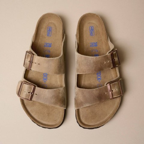 Klapki Birkenstock Arizona Soft Footbed Oiled Leather Tabacco Brown narrow wąskie damskie/męskie (0552813) Birkenstock