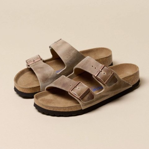 Klapki Birkenstock Arizona Soft Footbed Oiled Leather Tabacco Brown narrow wąskie damskie/męskie (0552813) Birkenstock