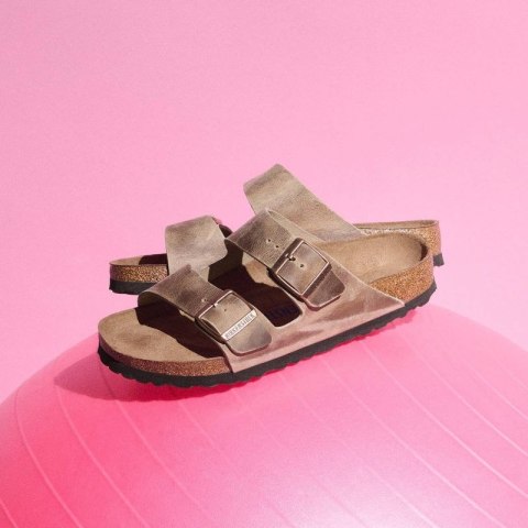 Klapki Birkenstock Arizona Soft Footbed Oiled Leather Tabacco Brown narrow wąskie damskie/męskie (0552813) Birkenstock