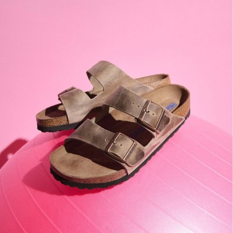 Klapki Birkenstock Arizona Soft Footbed Oiled Leather Tabacco Brown narrow wąskie damskie/męskie (0552813) Birkenstock