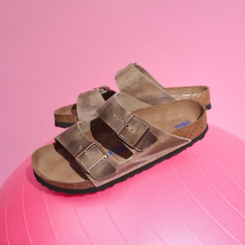 Klapki Birkenstock Arizona Soft Footbed Oiled Leather Tabacco Brown narrow wąskie damskie/męskie (0552813) Birkenstock