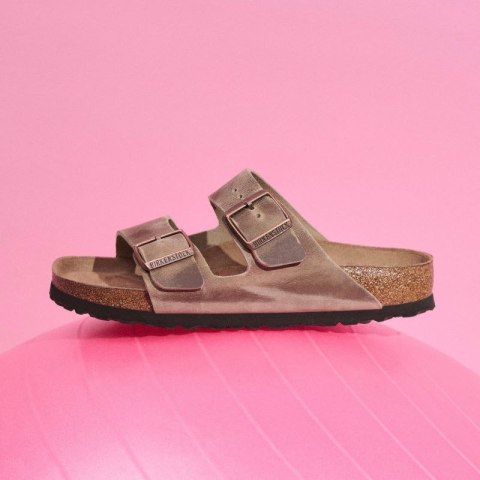 Klapki Birkenstock Arizona Soft Footbed Oiled Leather Tabacco Brown narrow wąskie damskie/męskie (0552813) Birkenstock