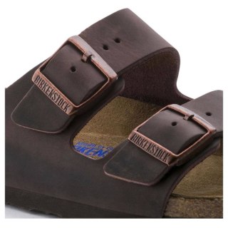 Klapki damskie Birkenstock Arizona Soft Footbed Oiled Leather Habana narrow wąskie (0452763) Birkenstock
