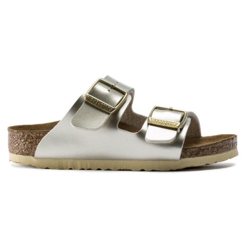 Klapki dziewczęce Birkenstock Arizona Kids Birko-Flor Electric Metallic Gold narrow wąskie (1014841) Birkenstock
