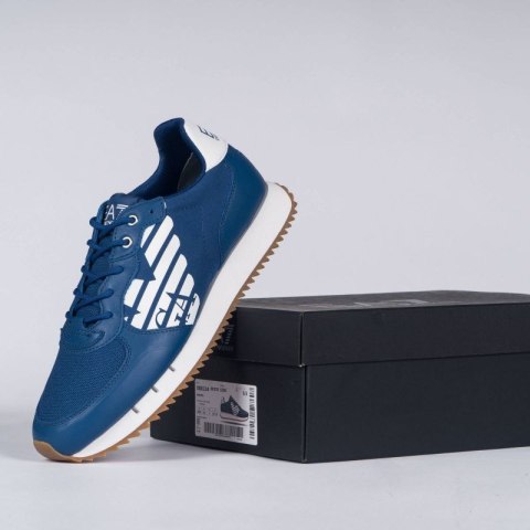 Sneakersy męskie Emporio Armani EA7 buty sportowe niebieskie (X8X114-XK270-S290)