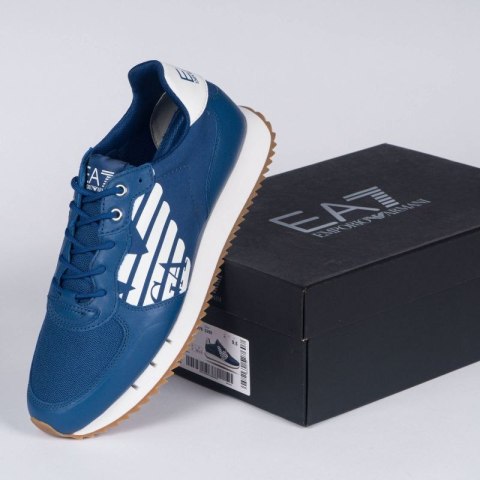 Sneakersy męskie Emporio Armani EA7 buty sportowe niebieskie (X8X114-XK270-S290)
