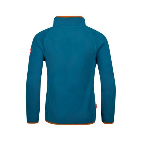 Bluza polarowa dziecięca unisex Trollkids Kids Nordland Half Zip deep lagoon/cinnamon lekka i oddychająca niebieska (707-178) Trollkids
