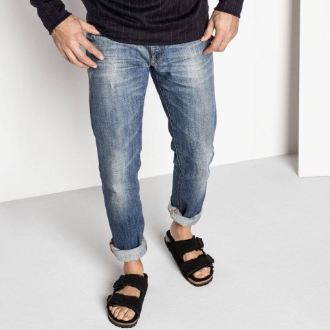 Klapki damskie ocieplane z wełną owczą Birkenstock Arizona VL Shearling Black skóra zamszowa regular szerokie (0752661) Birkenstock