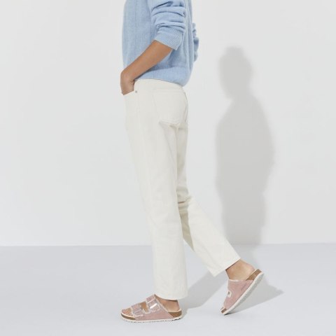 Klapki ocieplane Birkenstock Arizona Suede Leather Shearling Pink Clay LAF wąskie narrow (1023258) Birkenstock