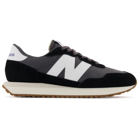 Sneakersy męskie New Balance buty lifestylowe sportowe ze skóry zamszowej czarne (MS237GA) New Balance