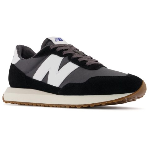 Sneakersy męskie New Balance buty lifestylowe sportowe ze skóry zamszowej czarne (MS237GA) New Balance