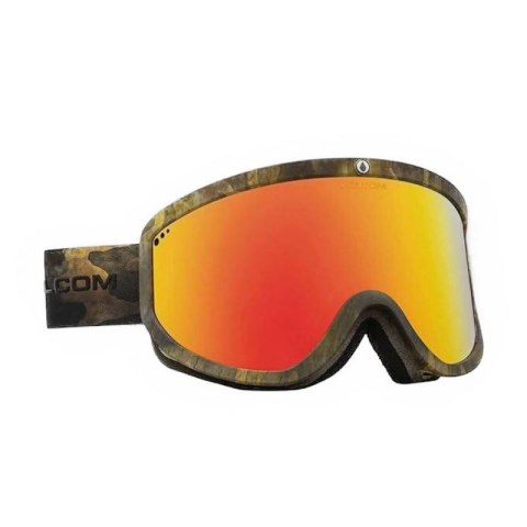 Gogle snowboardowe damskie/męskie Volcom Footprints narciarskie zimowe sportowe czerwone (VG0622103) Volcom