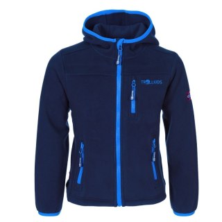 Kurtka polarowa dziecięca TrollKids Kids Stavanger Jacket navy/light blue wiatroszczelna niebieska (706-110) Trollkids