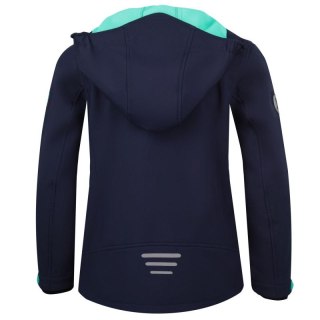 Kurtka softshell dla dziewczynki TrollKids Girls Trollfjord Jacket navy/mint granatowa (175-132) Trollkids