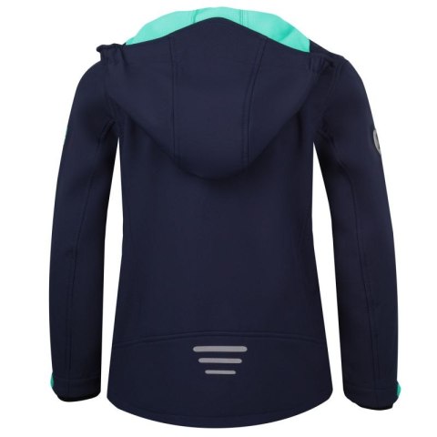 Kurtka softshell dla dziewczynki TrollKids Girls Trollfjord Jacket navy/mint granatowa (175-132) Trollkids