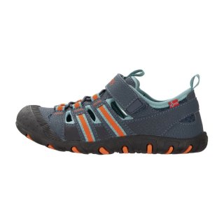 Sandały sportowe dziecięce dla chłopca/dziewczynki Trollkids Kids Sandefjord Sandal XT dark navy/dusky turquoise/glow orange (66 Trollkids