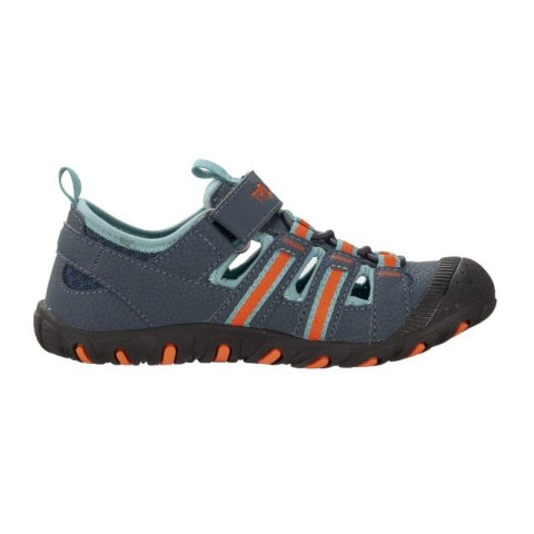 Sandały sportowe dziecięce dla chłopca/dziewczynki Trollkids Kids Sandefjord Sandal XT dark navy/dusky turquoise/glow orange (66 Trollkids