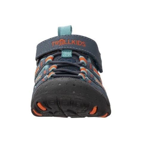 Sandały sportowe dziecięce dla chłopca/dziewczynki Trollkids Kids Sandefjord Sandal XT dark navy/dusky turquoise/glow orange (66 Trollkids
