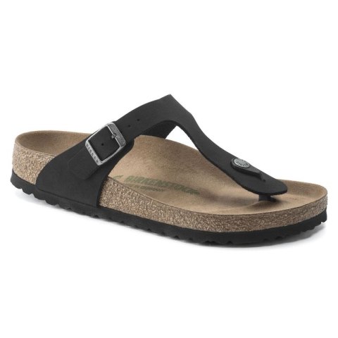Japonki Birkenstock Gizeh Birko-Flor damskie Narrow Black na wąską stopę wegańskie czarne (1020487) Birkenstock