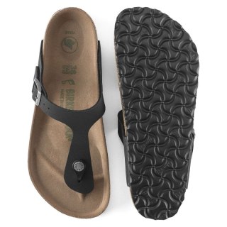 Japonki Birkenstock Gizeh Birko-Flor damskie Narrow Black na wąską stopę wegańskie czarne (1020487) Birkenstock