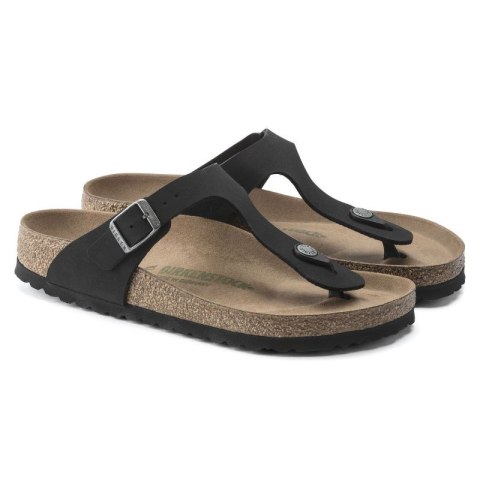 Japonki Birkenstock Gizeh Birko-Flor damskie Narrow Black na wąską stopę wegańskie czarne (1020487) Birkenstock