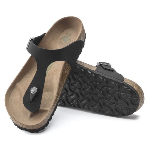 Japonki Birkenstock Gizeh Birko-Flor damskie Narrow Black na wąską stopę wegańskie czarne (1020487) Birkenstock