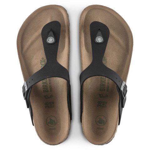 Japonki Birkenstock Gizeh Birko-Flor damskie Narrow Black na wąską stopę wegańskie czarne (1020487) Birkenstock