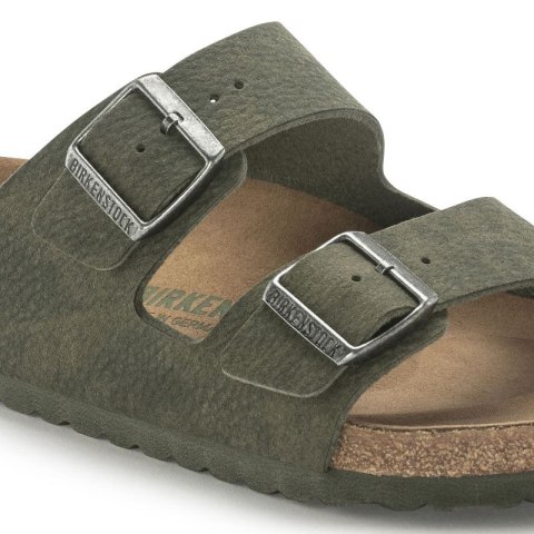Klapki Birkenstock Arizona Vegan Microfaser Regular damskie-męskie Desert Dust Thyme na szeroką stopę wegańskie (1024550) Birkenstock