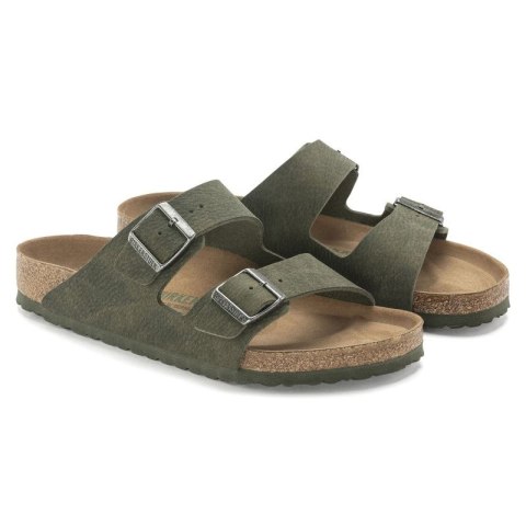 Klapki Birkenstock Arizona Vegan Microfaser Regular damskie-męskie Desert Dust Thyme na szeroką stopę wegańskie (1024550) Birkenstock