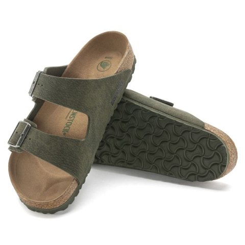 Klapki Birkenstock Arizona Vegan Microfaser Regular damskie-męskie Desert Dust Thyme na szeroką stopę wegańskie (1024550) Birkenstock