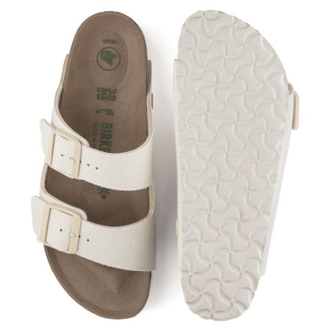 Klapki Birkenstock damskie Arizona Vegan Women Textile Narrow Eggshell na wąską stopę wegańskie (1022679) Birkenstock