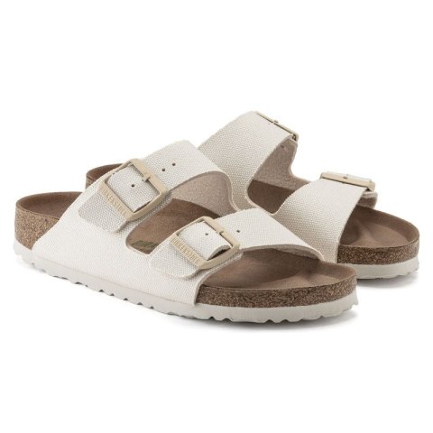 Klapki Birkenstock damskie Arizona Vegan Women Textile Narrow Eggshell na wąską stopę wegańskie (1022679) Birkenstock