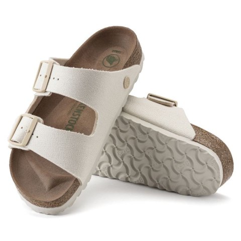 Klapki Birkenstock damskie Arizona Vegan Women Textile Narrow Eggshell na wąską stopę wegańskie (1022679) Birkenstock