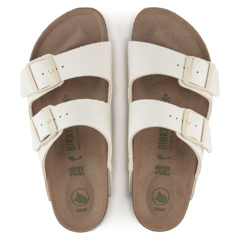 Klapki Birkenstock damskie Arizona Vegan Women Textile Narrow Eggshell na wąską stopę wegańskie (1022679) Birkenstock