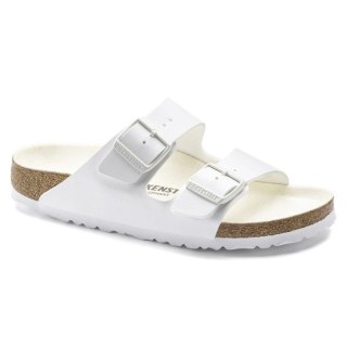 Klapki damskie/męskie Birkenstock Arizona Birko-Flor Regular na szeroką stopę na lato białe (1019061) Birkenstock