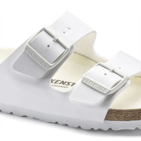 Klapki damskie/męskie Birkenstock Arizona Birko-Flor Regular na szeroką stopę na lato białe (1019061) Birkenstock