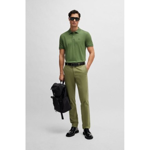Koszulka Polo męska BOSS Pallas Open Green regular fit zielona (50468301-381)