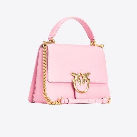 Torebka skórzana Pinko LOVE ONE TOP HANDLE CLASSIC LIGHT 100066 A0F1 różowa (100066 A0F1 P31Q)