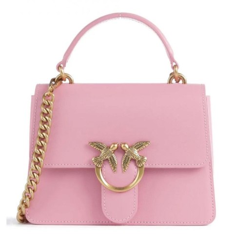 Torebka skórzana Pinko LOVE ONE TOP HANDLE CLASSIC LIGHT 100066 A0F1 różowa (100066 A0F1 P31Q)