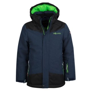 Kurtka ocieplana Trollkids Kids Norefjell Jacket dla dziewczynki/chłopca wodoodporna granatowa (132-100) Trollkids