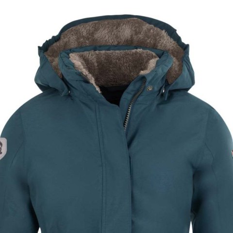 Kurtka z kapturem wodoodporna dziecięca Trollkids Girls Alesund Coat puchowa zimowa granatowa (301-142) Trollkids