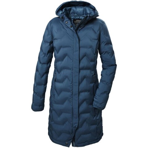 Parka zimowa damska Killtec KOW 9 pikowana parka z kapturem długa wodoodporna niebieska (41806/744) Killtec