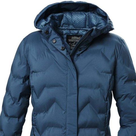 Parka zimowa damska Killtec KOW 9 pikowana parka z kapturem długa wodoodporna niebieska (41806/744) Killtec
