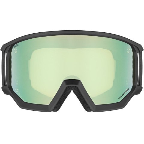 Gogle damskie/męskie narciarskie Uvex Athletic CV sportowe snowboardowe czarne (55/0/527/2231) Uvex