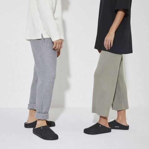 Kapcie damskie/męskie ocieplane Birkenstock Zermatt Anthracite z wełnianego filcu regular szerokie (1015090) Birkenstock